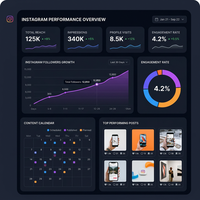 Dashboard de redes sociais