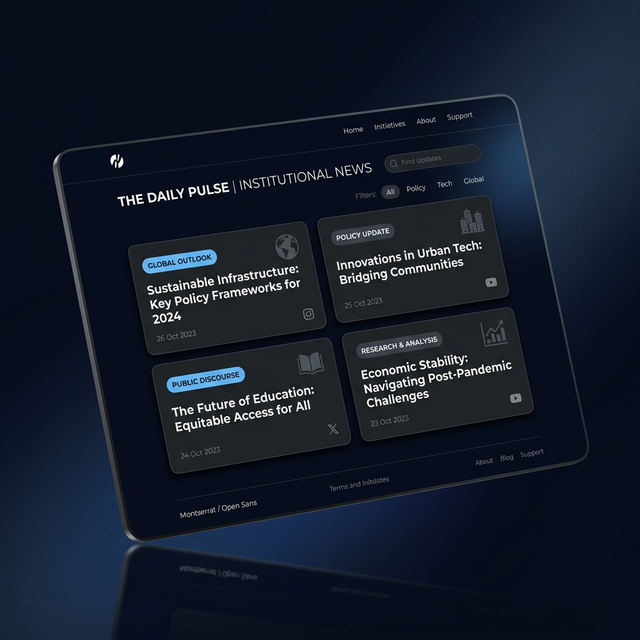 Site institucional com notícias organizadas